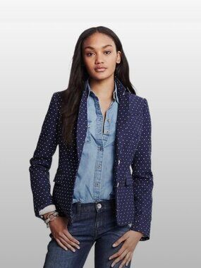 Banana Republic Navy Blue Polka Dot Blazer Size 12